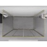 Mexen Exo-S Duo 3S sprchový kout 3stěnný posuvný 150 x 70 cm, transparentní, zlatý - 8152-150-070-50-00-3S