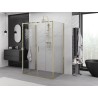 Mexen Exo-3S sprchový kout 3-stěnný posuvný 160 x 75 cm, transparentní, zlatý - 8152-160-075-50-00-3S