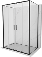 Mexen Exo-3S sprchový kout 3-stěnný posuvný 150 x 85 cm, transparentní, černý - 8152-150-085-70-00-3S