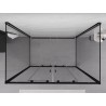 Mexen Exo-S Duo 3S sprchový kout se třemi stěnami, zasouvací, 150 x 85 cm, transparentní, černý - 8152-150-085-70-00-3S