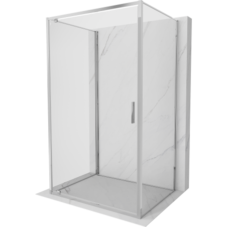 Mexen Exo-3S třístranný sprchový kout s otevíracími dveřmi 80 x 90 cm, transparentní, chrom - 8181-080-090-01-00-3S