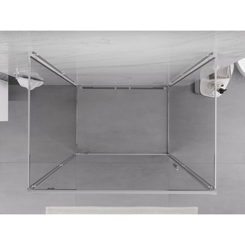 Mexen Exo-BR 3S sprchový kout 3-stěnný otočný 80 x 95 cm, transparentní, chrom - 8181-080-095-01-00-3S