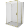 Mexen Exo-BR 3S sprchový kout 3-stěnný, otočný 80 x 75 cm, transparentní, zlatý - 8181-080-075-50-00-3S