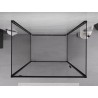 Mexen Exo-BR 3S sprchový kout 3-stěnný otevírací 80 x 75 cm, transparentní, černý - 8181-080-075-70-00-3S