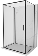 Mexen Exo-3S sprchový kout třístranný výklopný 95 x 85 cm, transparentní, černý - 8181-095-085-70-00-3S