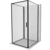 Mexen Exo-BR 3S sprchový kout 3-stranný otevírací 95 x 95 cm, transparentní, černý - 8181-095-095-70-00-3S