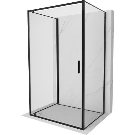 Mexen Exo-BR 3S třístranný otevírací sprchový kout 75 x 120 cm, transparentní, černý - 8181-075-120-70-00-3S