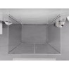 Mexen Exo-BR Duo 3S třístranná sprchová kabina 90 x 70 cm, průhledná, chrom - 8182-090-070-01-00-3S