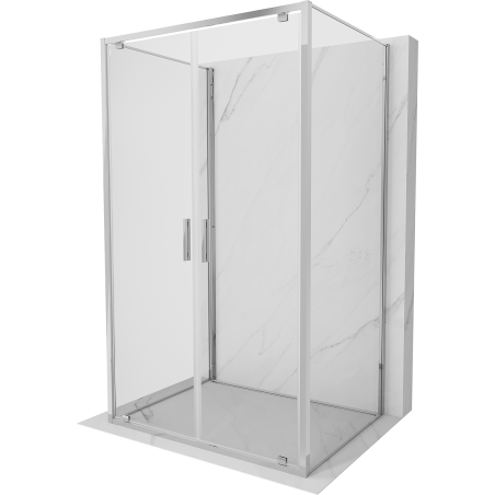 Mexen Exo-3S sprchový kout 3-stěnný, otvírací 70 x 90 cm, transparentní, chrom - 8182-070-090-01-00-3S