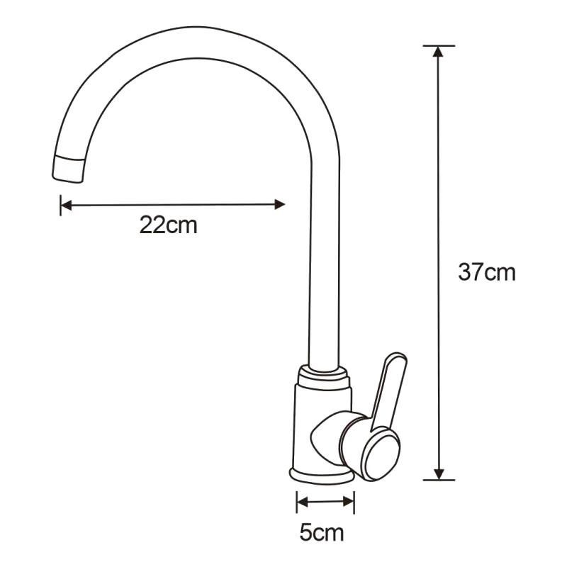 Mexen Sanika kuchyňská baterie, chrom - 672500-00