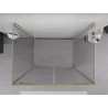 Mexen Exo-3S sprchový kout 3-stěnný otevíratelný 120 x 75 cm, transparentní, zlatý - 8182-120-075-50-00-3S