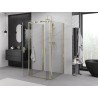 Mexen Exo-3S sprchový kout 3-stěnný otevírací 80 x 80 cm, transparentní, zlatý - 8182-080-080-50-00-3S