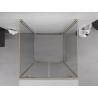 Mexen Exo-3S třístranný sprchový kout s otevíracími dveřmi 90 x 90 cm, transparentní, zlatý - 8182-090-090-50-00-3S