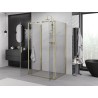Mexen Exo-BR Duo 3S sprchový kout 3-stěnný otočný 90 x 110 cm, transparentní, zlatý - 8182-090-110-50-00-3S