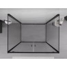 Mexen Exo-BR Duo 3S sprchový kout 3-stěnný otočný 80 x 75 cm, transparentní, černý - 8182-080-075-70-00-3S