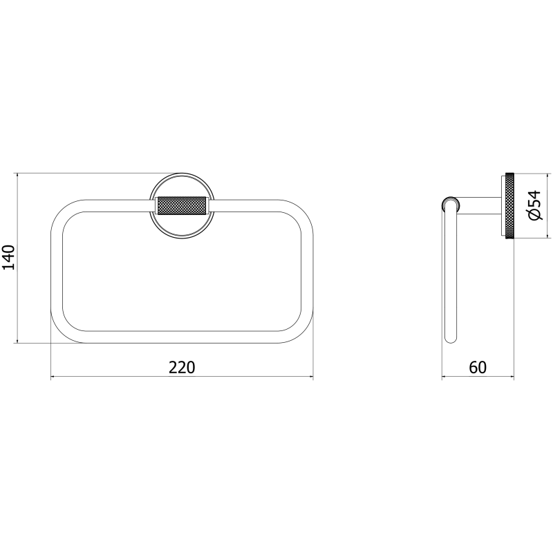 Mexen Gravo věšák na ručník, chrom - 70A93031-00