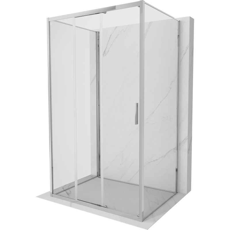 Mexen Exo-3S 3S sprchový kout 3stěnný posuvný 90 x 70 cm, transparentní, chrom - 8153-090-070-01-00-3S