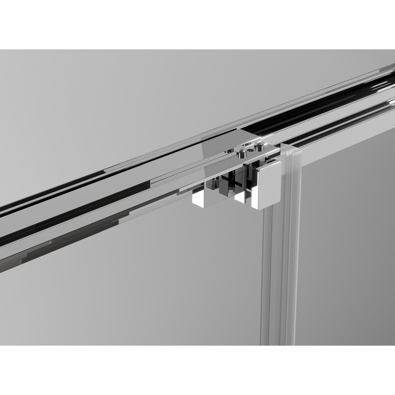 Mexen Exo-3S 3S sprchový kout 3-stranný posuvný 95 x 75 cm, transparentní, chrom - 8153-095-075-01-00-3S