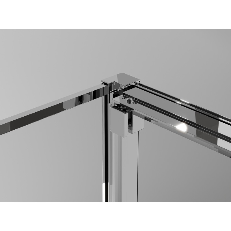 Mexen Exo-3S třístranný sprchový kout se zasouvacími dveřmi 90 x 95 cm, čirý, chrom - 8153-090-095-01-00-3S