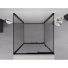 Mexen Exo-3S sprchový kout 3stěnný posuvný 90 x 90 cm, transparentní, černý - 8153-090-090-70-00-3S