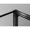 Mexen Exo-3S sprchový kout 3-stěnný posuvný 85 x 95 cm, průhledný, černý - 8153-085-095-70-00-3S
