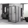 Mexen Exo-3S 3S sprchový kout 3-stěnný posuvný 85 x 100 cm, transparentní, černý - 8153-085-100-70-00-3S
