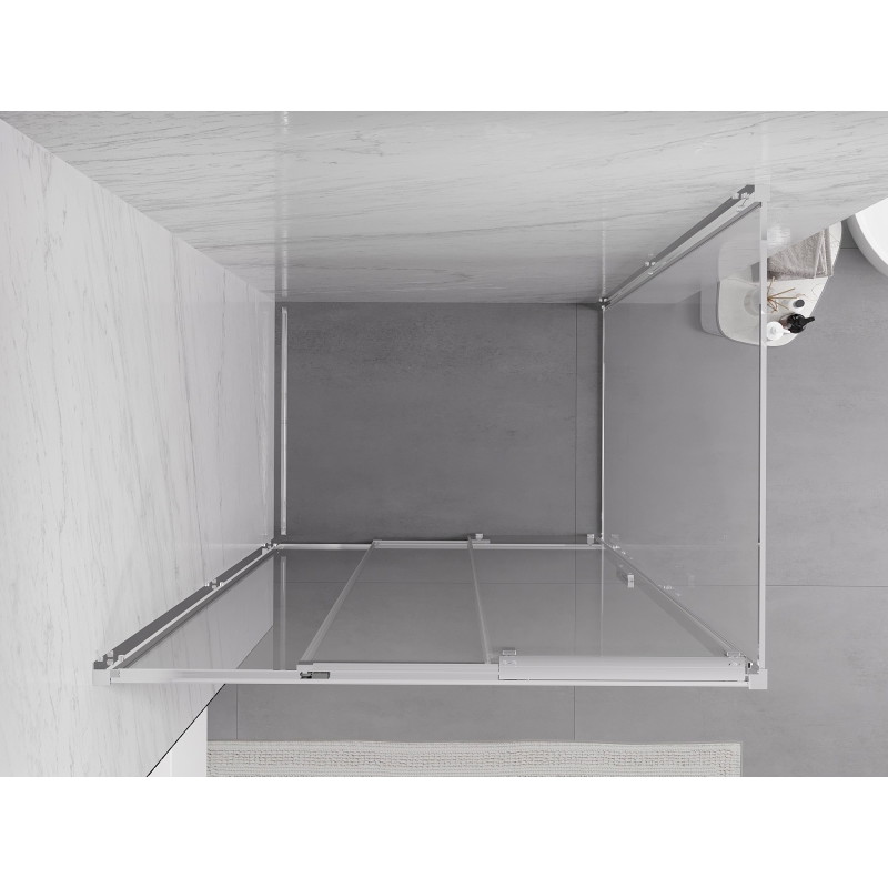 Mexen Exo-3S sprchový kout posuvný 100 x 80 cm, čirý, chrom - 8153-100-080-01-00