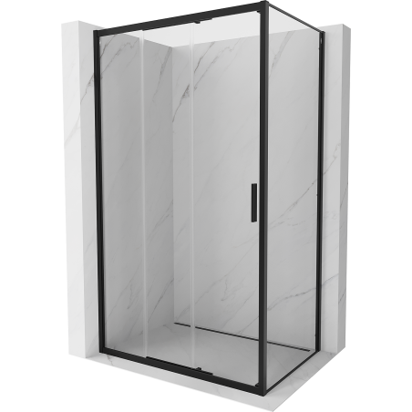 Mexen Exo Sprchový kout posuvný 85 x 70 cm, transparentní, černý - 8153-085-070-70-00