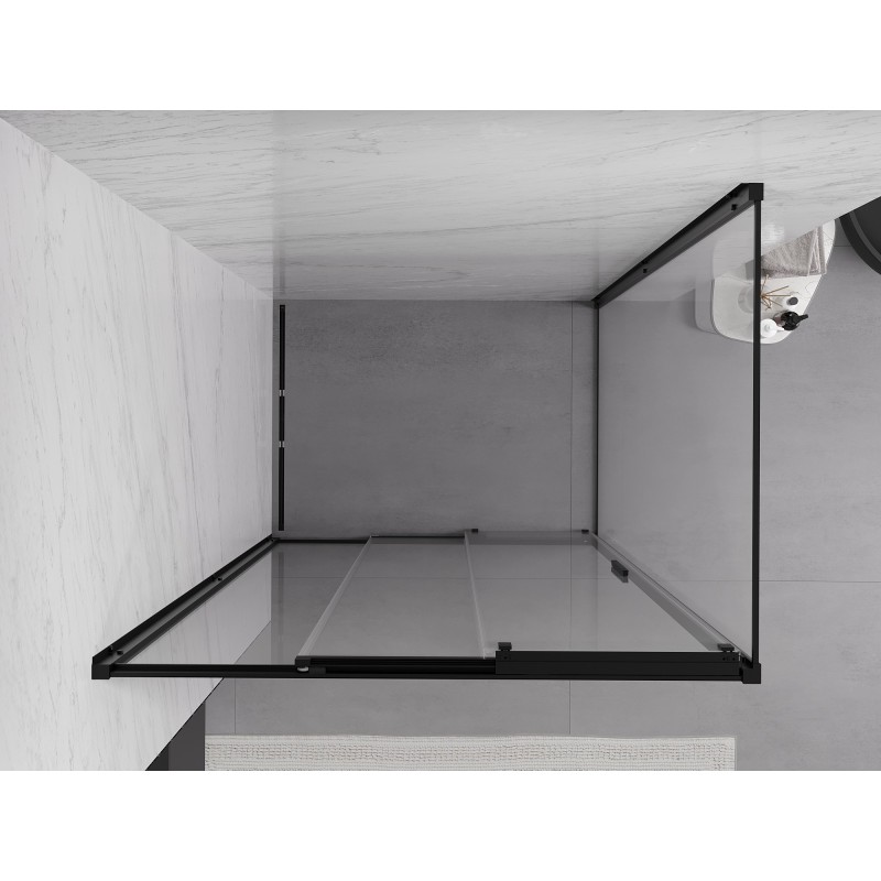 Mexen Exo zcela do sprchového koutu posuvná 100 x 75 cm, transparentní, černá - 8153-100-075-70-00
