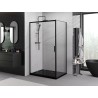 Mexen Exo-3S posuvná sprchová kabina 100 x 80 cm, transparentní, černá - 8153-100-080-70-00