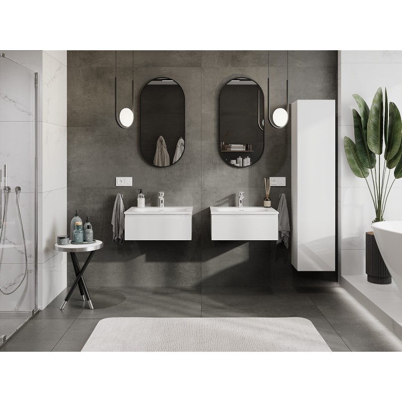 Mexen Orio koupelnová skříňka 60 cm s umyvadlem Vela, 1 zásuvka, bílý lesk - 91A10-06023-1-BF00-W23M00