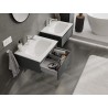 Mexen Orio koupelnová skříňka 60 cm s umyvadlem Vela, 1 zásuvka, grafit mat/bílá mat - 91A10-06023-1-BF66-W23M01