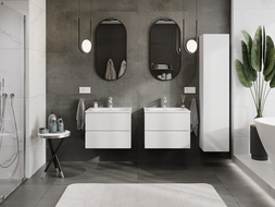 Mexen Orio koupelnová skříňka 60 cm s umyvadlem Vela, 2 zásuvky, bílý lesk - 91A10-06047-2-BFF00-W23M00