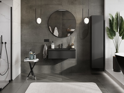 Mexen Orio koupelnová skříňka 80 cm s umyvadlem Otis, 1 zásuvka, černá matná - 91A10-08023-1-BF71-W18M71