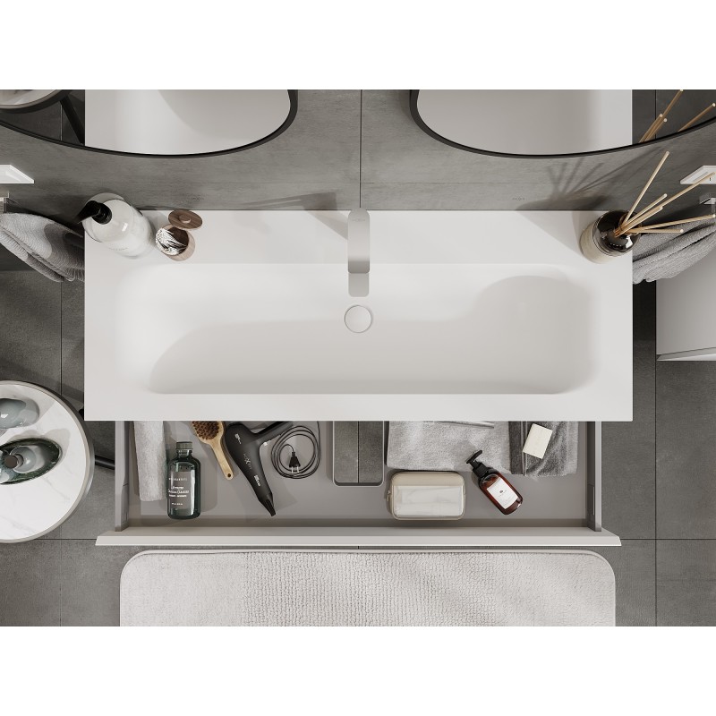 Mexen Orio koupelnová skříňka 120 cm s umyvadlem Vela, 1 zásuvka, bílá mat - 91A10-12023-1-BF01-W23M01