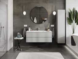 Mexen Orio koupelnová skříňka 120 cm s umyvadlem Otis, 2 zásuvky, šedá matná/bílá matná - 91A10-12047-2-BFF62-W18M01