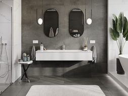 Mexen Orio koupelnová skříňka 160 cm s umyvadlem Vela, 1 zásuvka, bílý lesk - 91A10-16023-1-BF00-W23M00