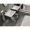 Mexen Rivel koupelnová skříňka 60 cm s umyvadlem Otis, 1 zásuvka, drážkovaná, grafit mat/bílá mat