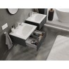 Mexen Rivel koupelnová skříňka 60 cm s umyvadlem Vela, 1 zásuvka, rýhovaná, grafit mat/bílá mat