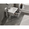 Mexen Rivel koupelnová skříňka 70 cm s umyvadlem Otis, 1 zásuvka, drážkovaná, šedý mat/bílý mat