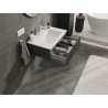 Mexen Rivel koupelnová skříňka 70 cm s umyvadlem Otis, 1 zásuvka, drážkovaná, grafit mat/bílá mat