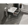 Mexen Rivel koupelnová skříňka 70 cm s umyvadlem Vela, 1 zásuvka, žebrování, grafitová mat/bílá mat