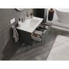 Mexen Orio koupelnová skříňka 80 cm s umyvadlem Otis, 2 zásuvky, grafit mat/bílá mat - 91A10-08047-2-BFF66-W18M01