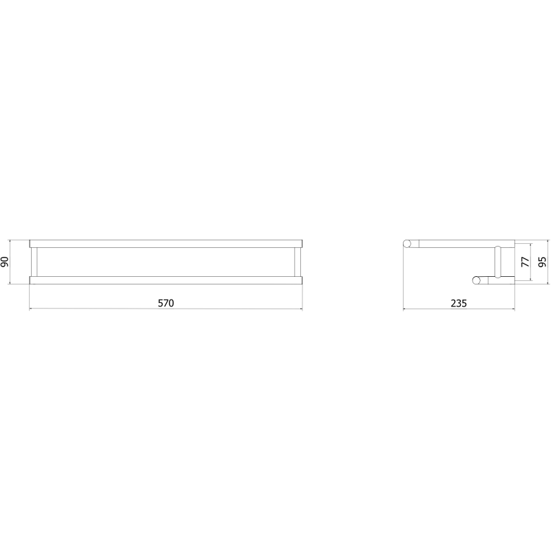 Mexen Loop police na ručník, kartáčovaná měď - 70A71081-65