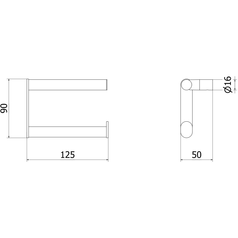Mexen Loop držák na toaletní papír, bílý - 70A71023-20