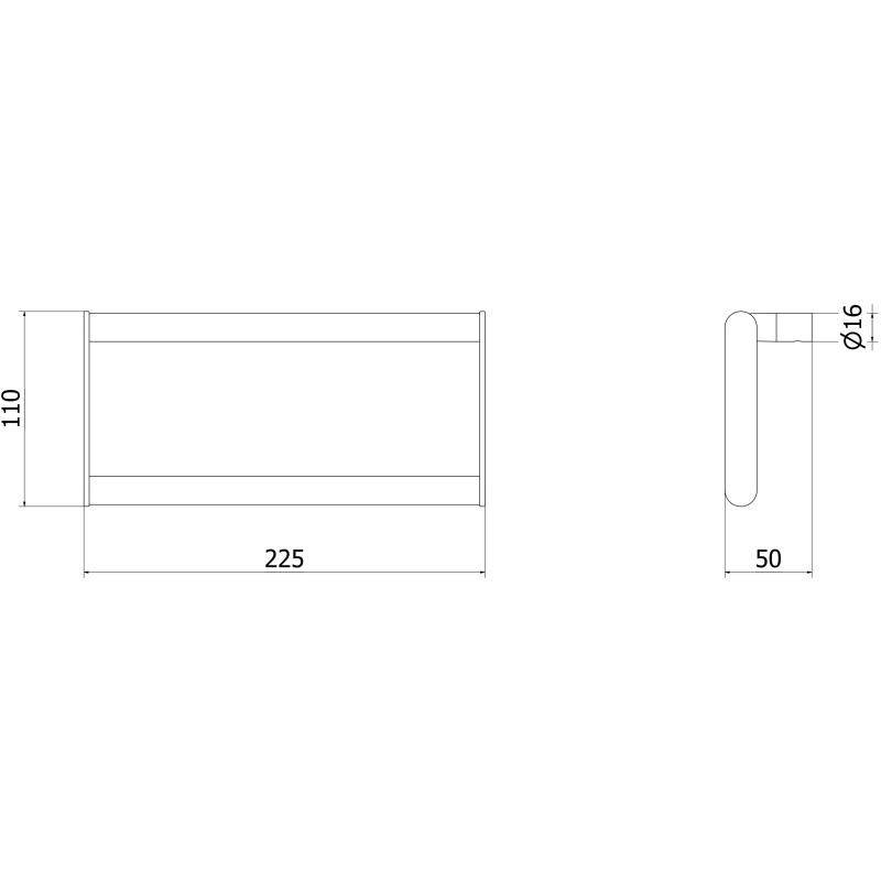 Mexen Loop věšák na ručník, zlatý - 70A71031-50