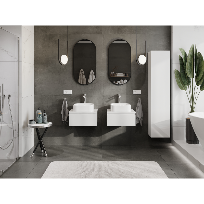 Mexen Orio koupelnová skříňka pod umyvadlo 50 cm, 1 zásuvka, bílý lesk - 91A10-05023-1-BF00