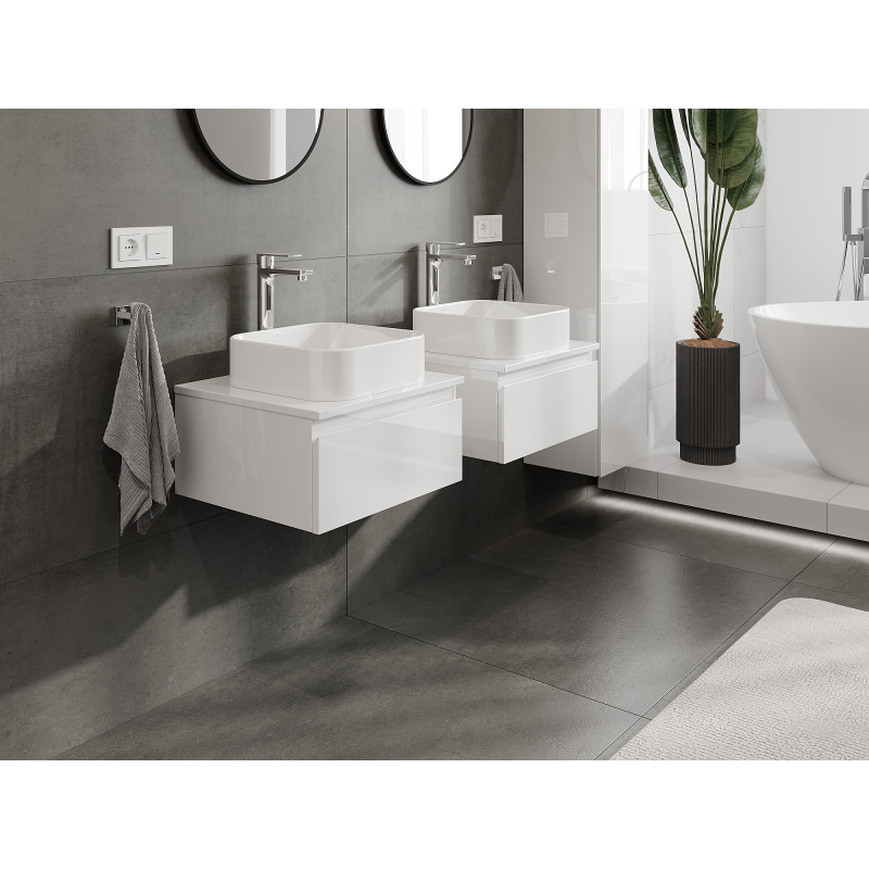 Mexen Orio koupelnová skříňka pod umyvadlo 50 cm, 1 zásuvka, bílý lesk - 91A10-05023-1-BF00