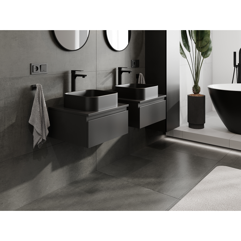 Mexen Orio koupelnová skříňka pod umyvadlo 50 cm, 1 zásuvka, černý mat - 91A10-05023-1-BF71