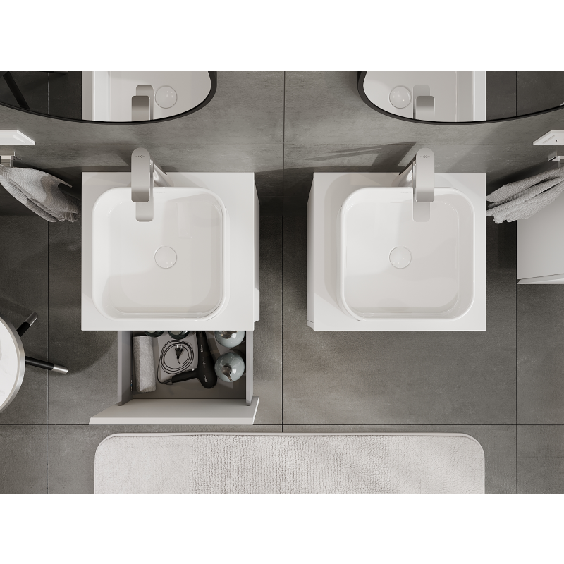 Mexen Orio koupelnová skříňka pod umyvadlo 50 cm, 1 zásuvka, bílá matná - 91A10-05047-1-BF01